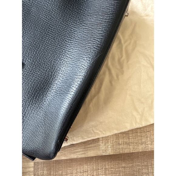 Vintage Loewe Designer Boston Leather Top Handle Mini Bag in Black Quiet Luxury - Picture 7 of 8